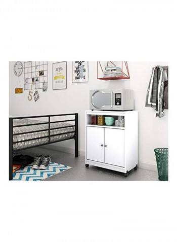 Kitchen Microwave Cart White
