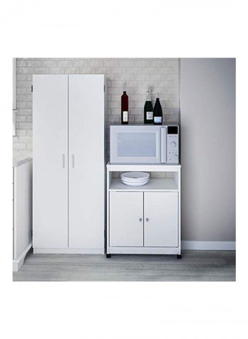 Kitchen Microwave Cart White