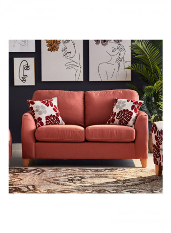 2-Seater Sofa With Two Cushion Red 152 x 91cm
