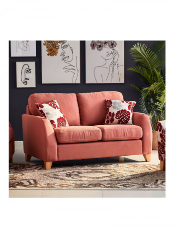 2-Seater Sofa With Two Cushion Red 152 x 91cm