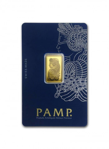 24 Karat Swiss Pamp Queen Fortuna Gold Bar