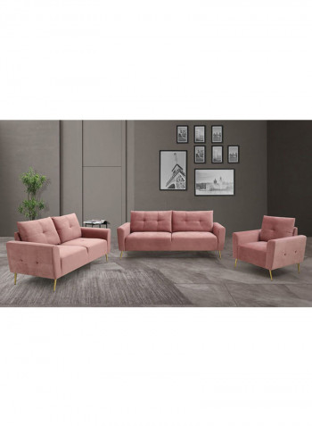 Turin Triple Seater Sofa Blush Pink