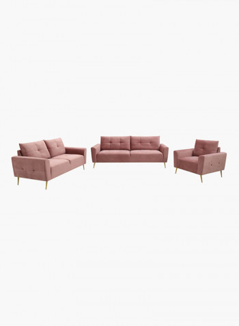 Turin Triple Seater Sofa Blush Pink