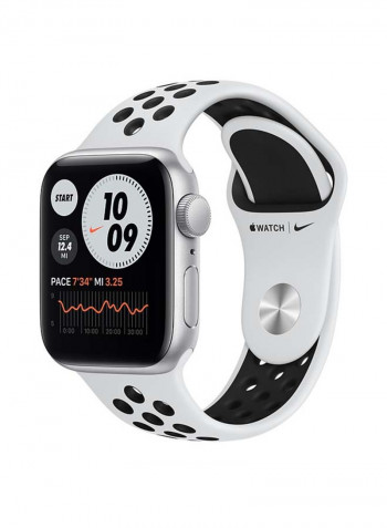 Watch Nike SE-44 mm GPS Silver Aluminium Case with Nike Sport Band Pure Platinum/Black