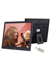 Wide Screen High Resolution LED Digital Photo Frame Black