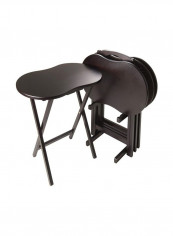5-Piece Snack Table Dark Espresso