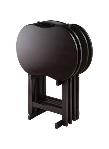 5-Piece Snack Table Dark Espresso