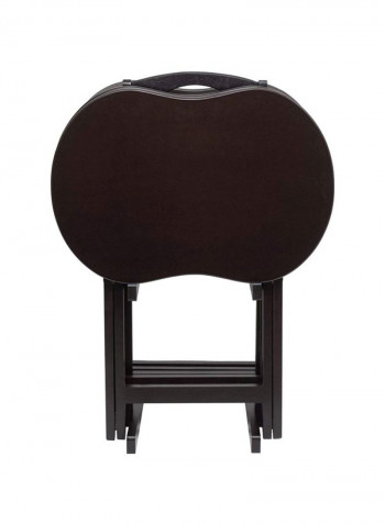 5-Piece Snack Table Dark Espresso