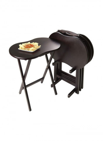 5-Piece Snack Table Dark Espresso