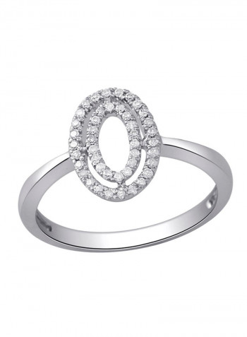 18 Karat White Gold 0.17 Carat Diamond Ring