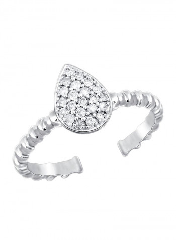 18 Karat White Gold 0.17 Carat Diamond Ring