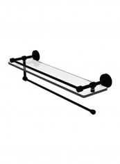 Dottingham Collection Paper Towel Holder Black/Clear 22inch