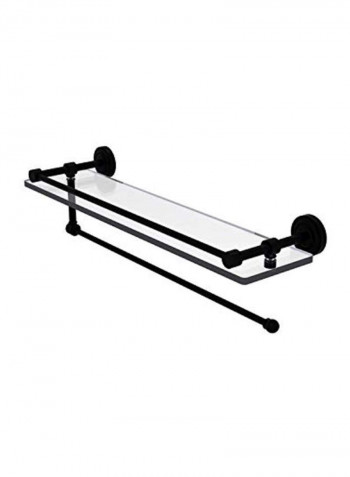 Dottingham Collection Paper Towel Holder Black/Clear 22inch