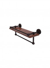 Dottingham Collection Towel Bar Wood Shelf Brown 16inch