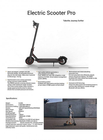 Pro Electric Scooter With Digital Speedometer cm