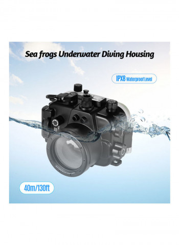 Waterproof Protective Housing Camera Case For Canon Powershot G1X Mark Ⅲ Black