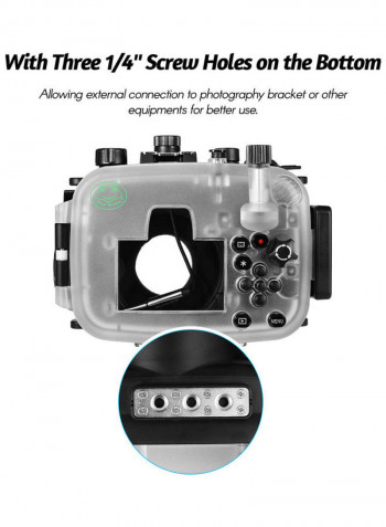 Waterproof Protective Housing Camera Case For Canon Powershot G1X Mark Ⅲ Black