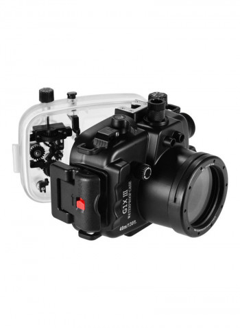 Waterproof Protective Housing Camera Case For Canon Powershot G1X Mark Ⅲ Black