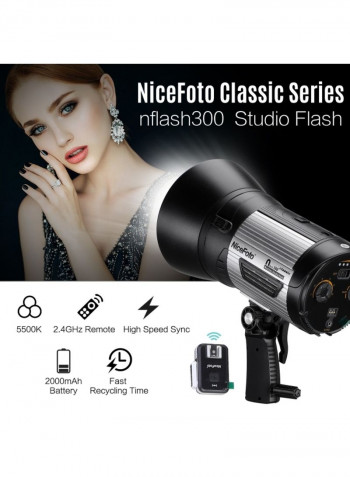 Classic Series nflash300 Wireless Studio Flash Light Black/Grey