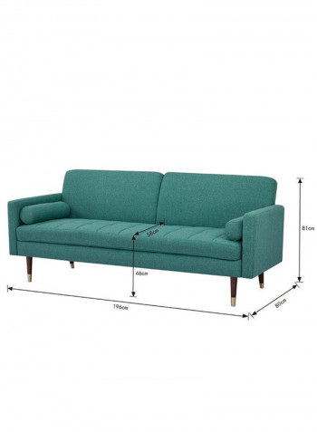 Jolene Fabric Sofabed Green 196x80x81cm