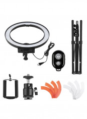 LED Dimmable Photography Ring Fill Light 18inch Black