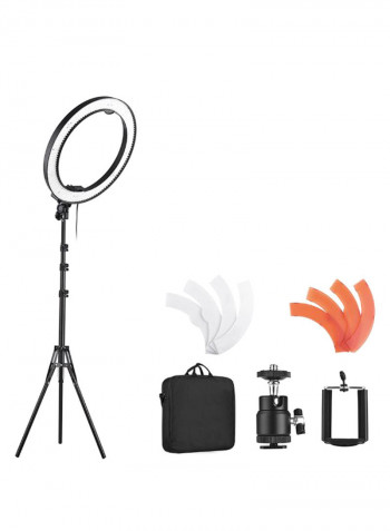 LED Dimmable Photography Ring Fill Light 18inch Black