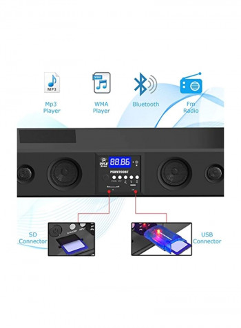 3D Surround Bluetooth Soundbar - Sound System PSBV200BT Black