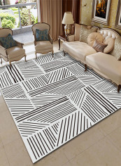Abstract Lines Pattern Living Room Carpet Multicolour 200x300centimeter