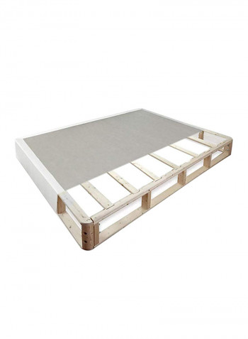 Wood Box Spring White Full