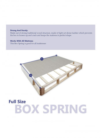 Wood Box Spring White Full