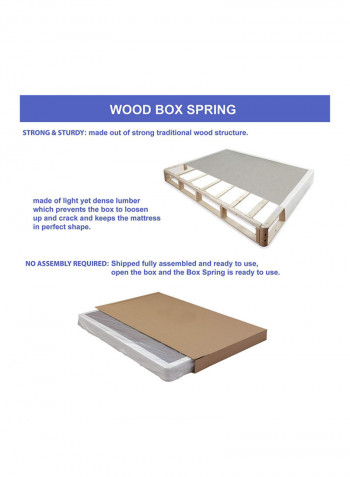 Wood Box Spring White Full
