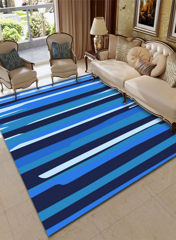 Striped Pattern Rectangular Living Room Carpet Multicolour 200x300centimeter