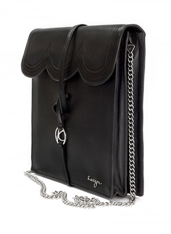 Viva Leather Shoulder Bag Black