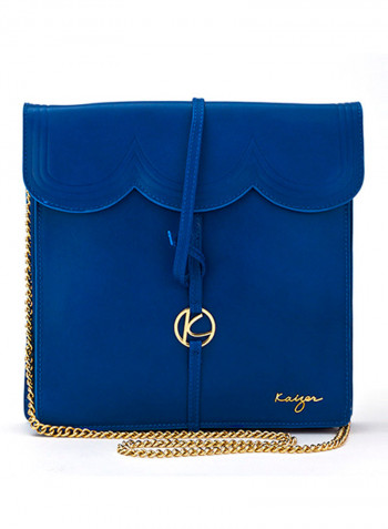 Viva Leather Shoulder Bag For Women Blue
