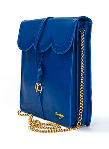 Viva Leather Shoulder Bag For Women Blue