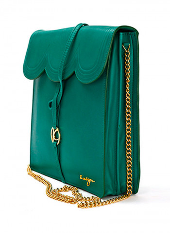 Viva Leather Shoulder Bag For Women Teal