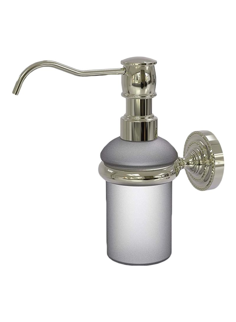 Dottingham Collection Wall Mounted Soap Dispenser Silver 3x7x3inch