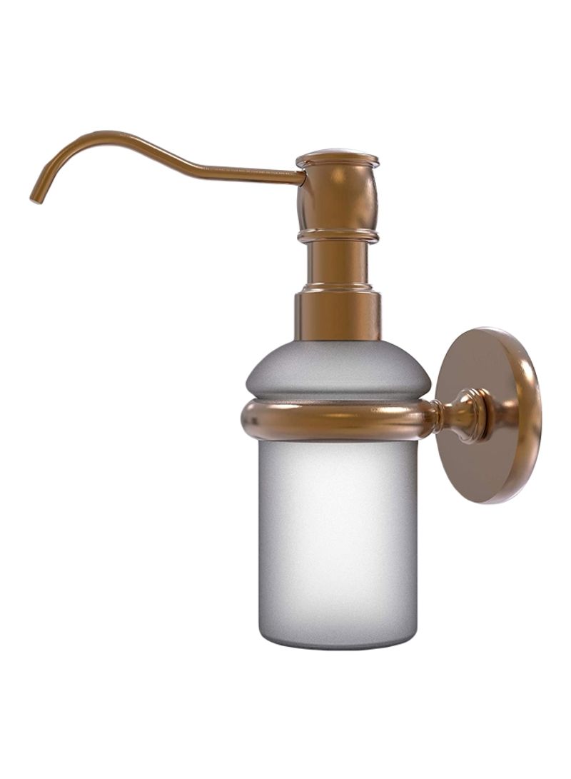 Prestige Skyline Collection Wall Mounted Soap Dispenser Silver/Gold 3x3x7inch