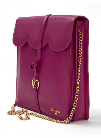 Viva Leather Shoulder Bag Pink