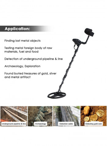 Portable High Sensitivity Underground Metal Detector With LCD Display Black 1340 x 280 x 280millimeter