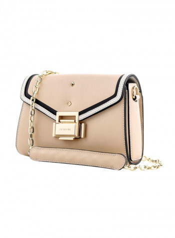 Strong Leather Bag Beige