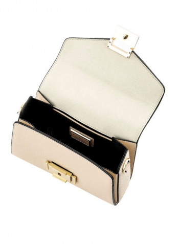 Strong Leather Bag Beige