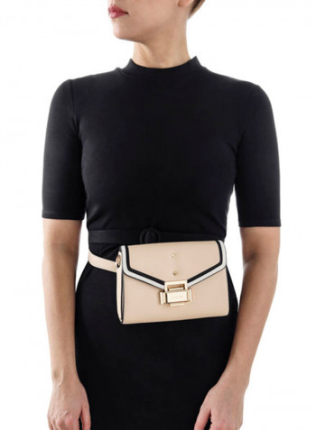 Strong Leather Bag Beige