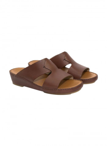 Leather Arabic Sandals Brown