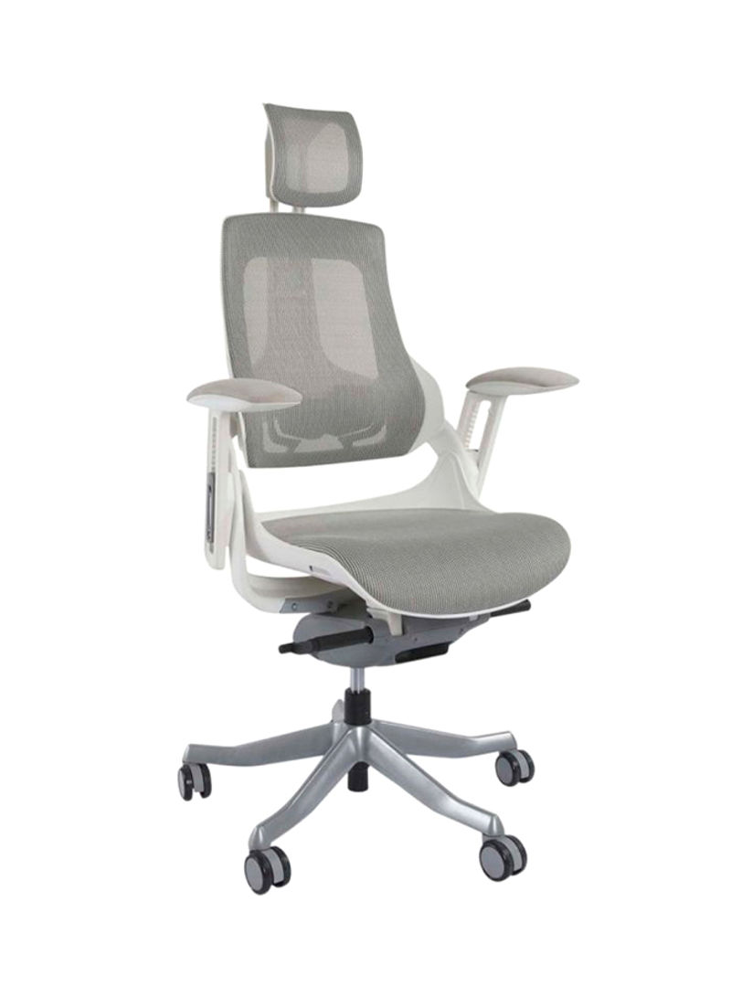 Robotto High Back Chair White/Grey/Silver