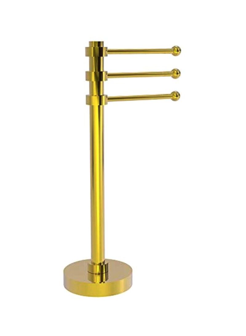 3-Swing Arm Towel Holder Stand Gold