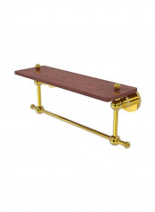 Astor Place Collection Wooden Towel Shelf Gold/Brown 16inch