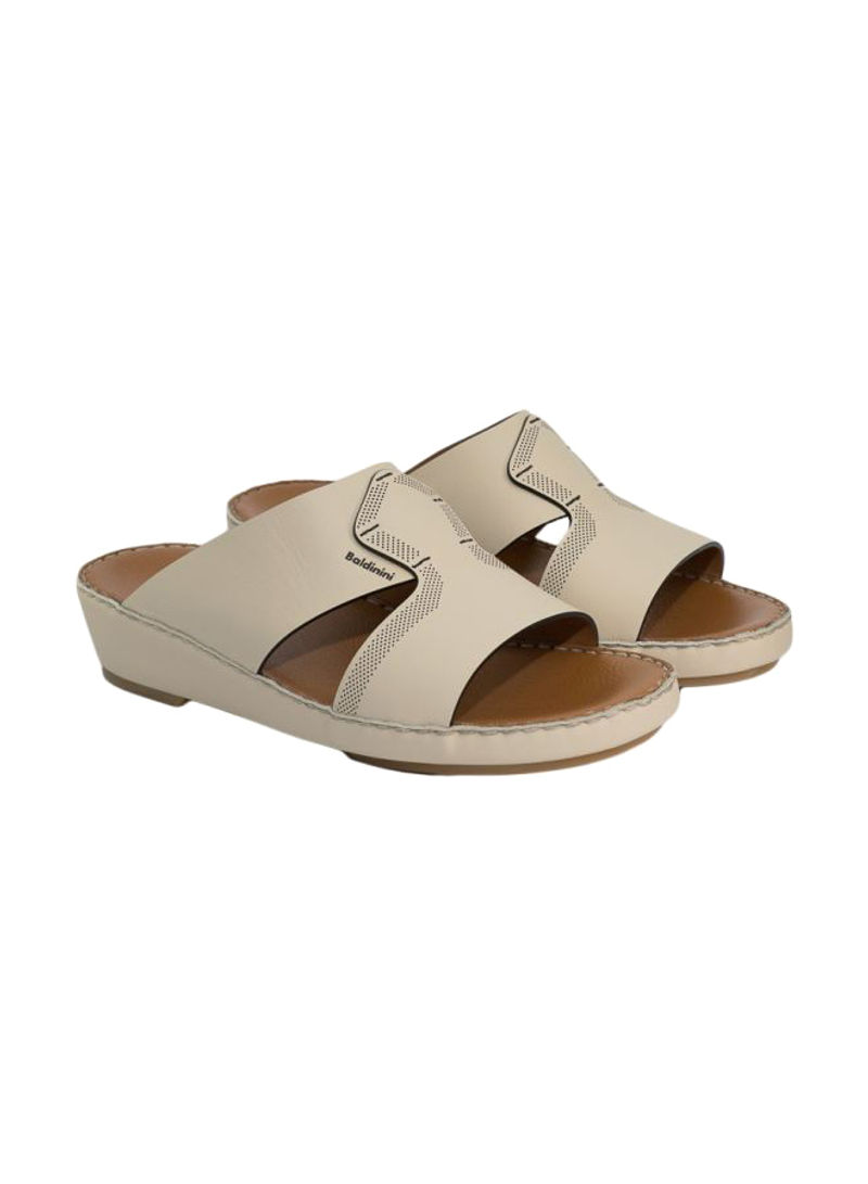 Leather Arabic Sandals Beige/Brown
