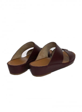 Leather Arabic Sandals Brown