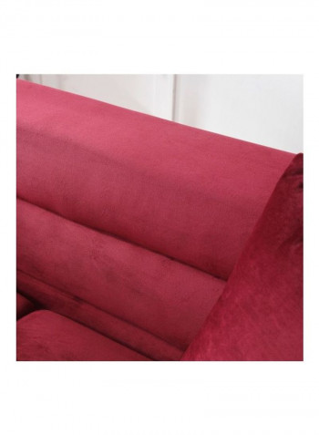 Judith Single Seater Velvet Sofa Red/Gold 101x97x75cm